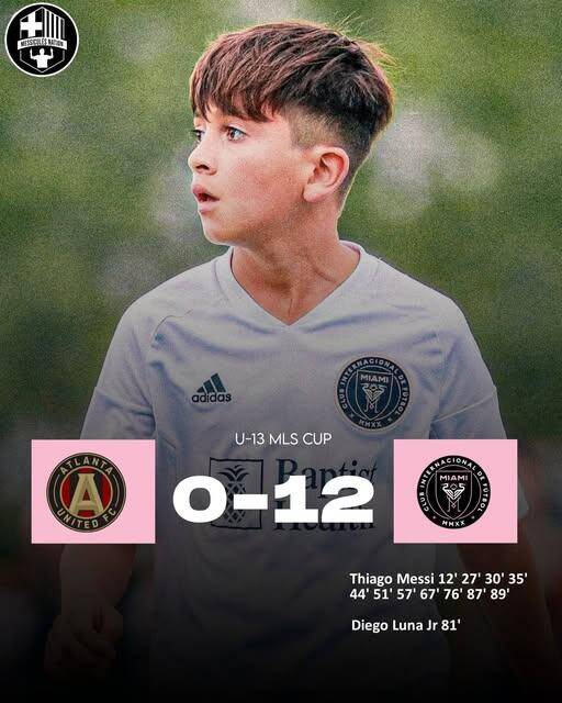  假新聞！梅西兒子U13比賽單場1人轟11球，多家媒體報(bào)道后刪除新聞