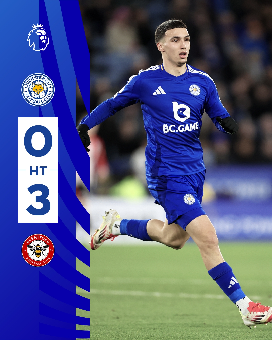  半場(chǎng)0-3！萊斯特若不進(jìn)球輸球，將主場(chǎng)6連敗0進(jìn)球創(chuàng)歷史最糟戰(zhàn)績(jī)