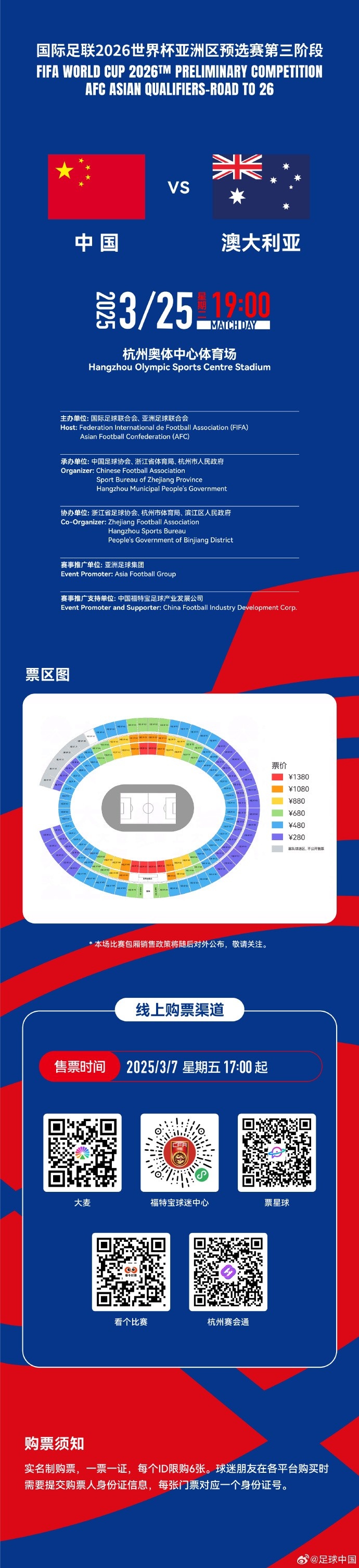  67000張！記者：若國足vs澳大利亞門票售罄，將創(chuàng)造上座人數(shù)紀(jì)錄